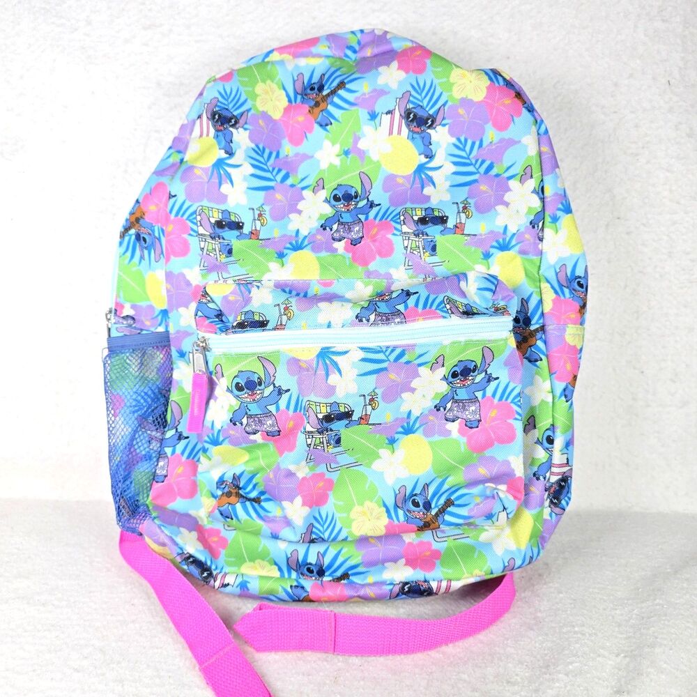 Disney Stitch All-Over Character Print 16" Backpack